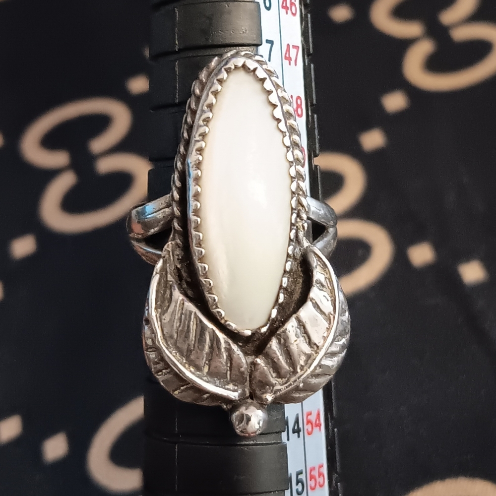 Navajo Silver and Mother of Pearl Ring